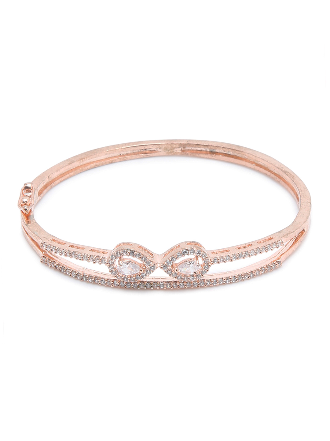 YouBella Jewellery Celebrity Inspired Gold Plated American Diamond Bracelet for Girls and Women